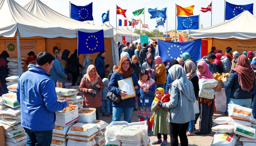 EU humanitarian support and frameworks for refugee support